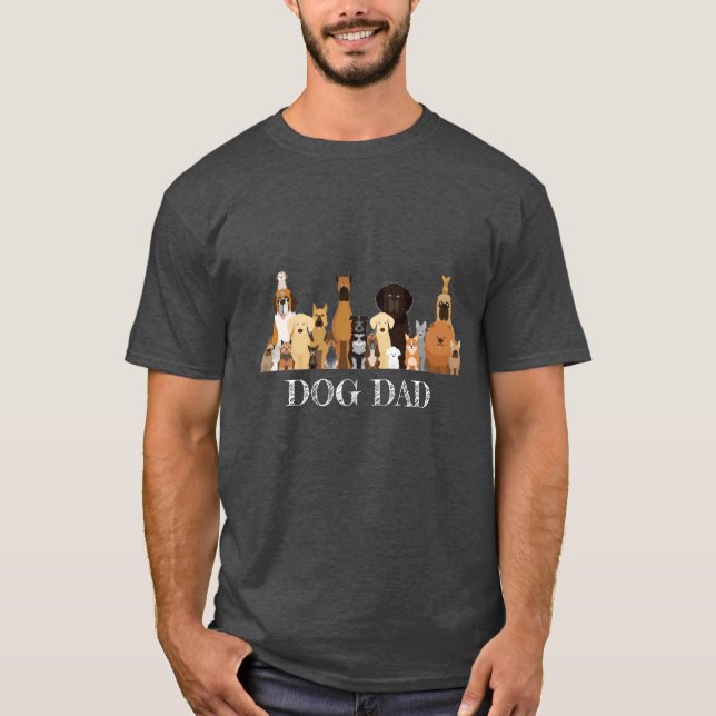 Dog Dad Shirt Doggy Friend Pet AnimalT-Shirt (Front)