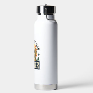 Dog Dad Shirt Vintage Golden Retriever Retro Desig Water Bottle