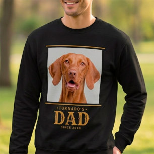 Dog Dad Since Personalized Pet Photo with Name Sweatshirt