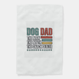 Dog Dad The Snack Dealer Vintage Paw Print Shirt_1 Garden Flag