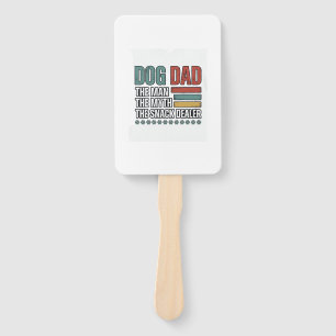 Dog Dad The Snack Dealer Vintage Paw Print Shirt_1 Hand Fan