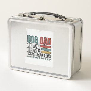 Dog Dad The Snack Dealer Vintage Paw Print Shirt_1 Metal Lunch Box