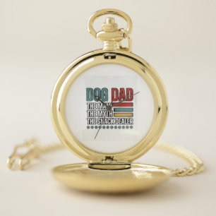 Dog Dad The Snack Dealer Vintage Paw Print Shirt_1 Pocket Watch