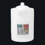 Dog Dad The Snack Dealer Vintage Paw Print Shirt_1 Teapot<br><div class="desc">Dog Dad The Snack Dealer Vintage Paw Print Shirt_1</div>