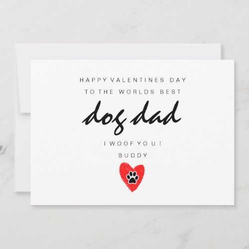 Dog Dad Valentines Card