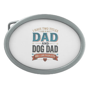 Dog Dad Vintage Engraving T-Shirt Design_1 Belt Buckle