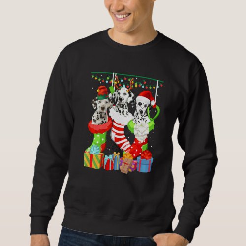 Dog Dalmatian Christmas Socks Xmas Pajama Pet Pupp Sweatshirt