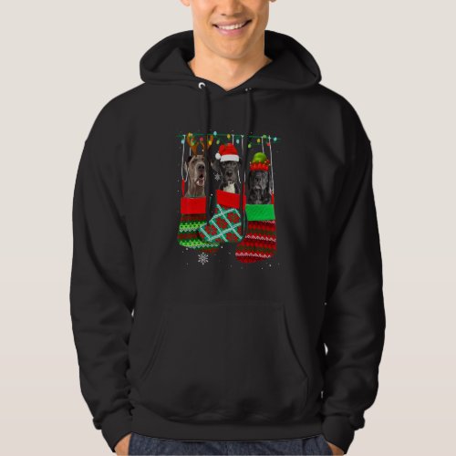 Dog Dane Christmas Socks  Xmas Pajama Pet Puppy Hoodie