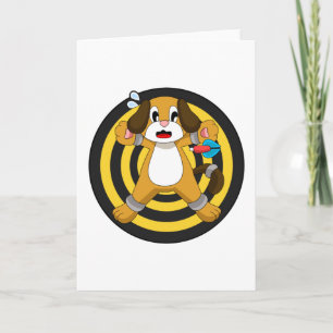 Dog Darts Dart Dartboard Card