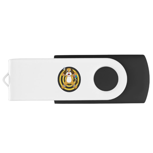 Dog Darts Dart Dartboard Flash Drive (Back)