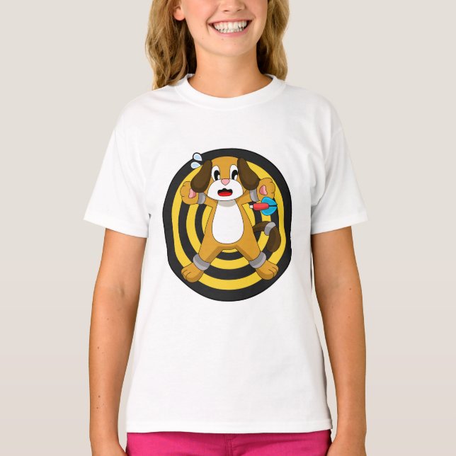 Dog Darts Dart Dartboard T-Shirt (Front)