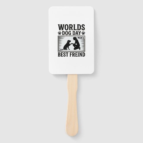 Dog Day Man’s Best Freind Vintage Hand Fan