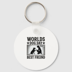 Dog Day Man’s Best Freind Vintage Keychain