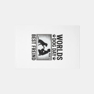 Dog Day Man’s Best Freind Vintage Rug