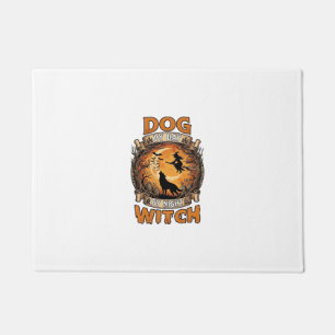 Dog Day Witch Night Halloween Wolf Moon Bats_1 Doormat