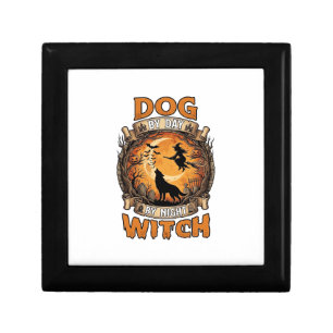 Dog Day Witch Night Halloween Wolf Moon Bats_1 Gift Box