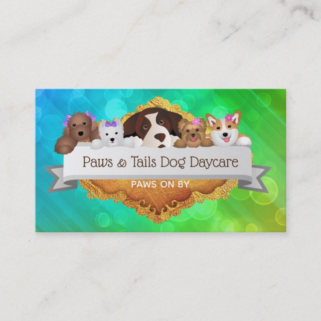 Dog Daycare Business Cards (Front)