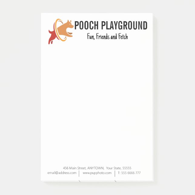 Dog Daycare Business Custom  Post-it Notes (Front)