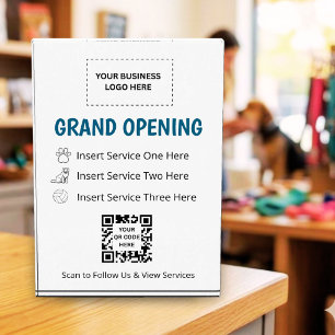 Dog Daycare Grand Opening QR Code Welcome Sign Acrylic Award