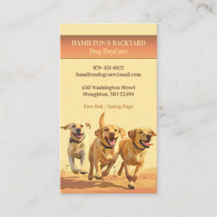 Dog DayCare Pet Care Business Card Template