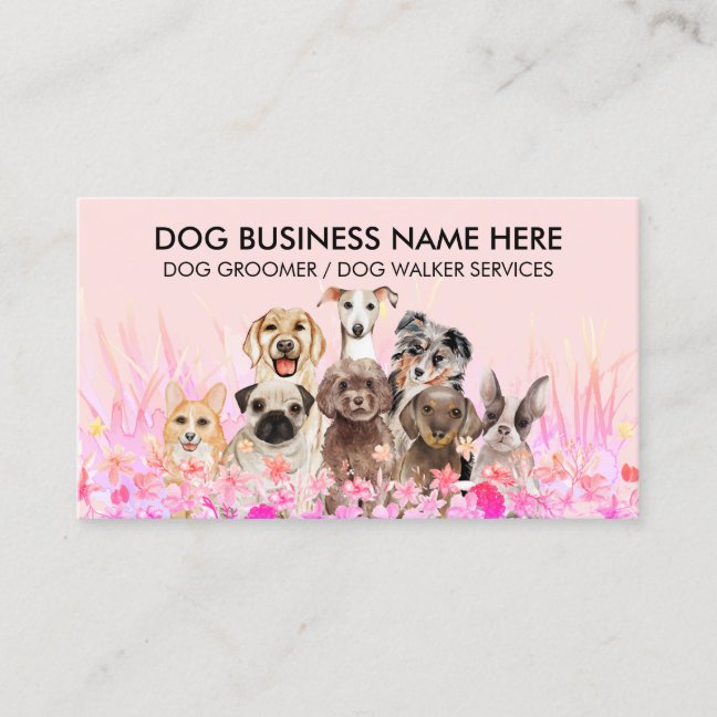 Dog Daycare Trial Pass Business Card