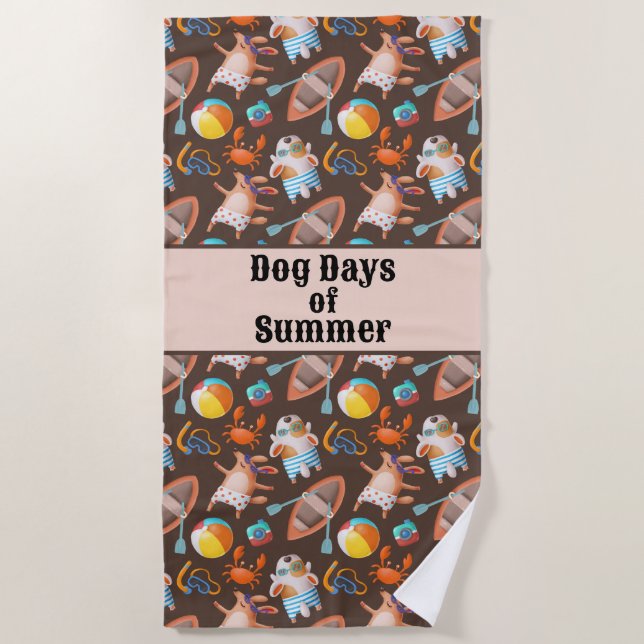 Dog Days of Summer Beach Towel (Front)