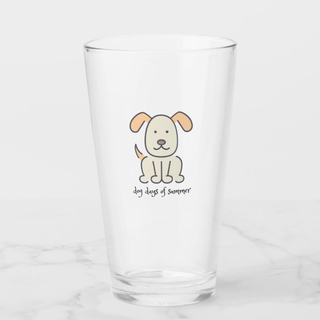 Dog Days of Summer Drinking Glass (Front)