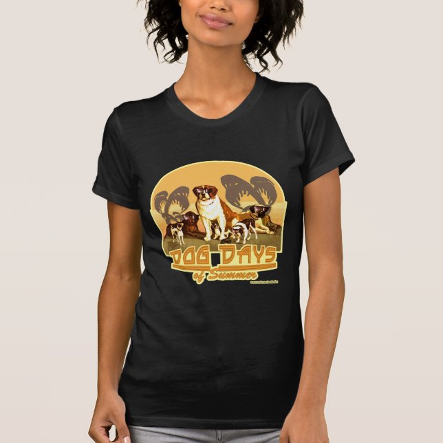 Dog Days of Summer Hot Puppy Fun Art T-Shirt (Front)