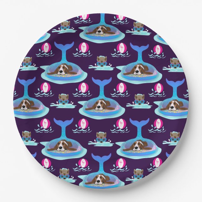 Dog Days Of Summer Paper Plates (Front)