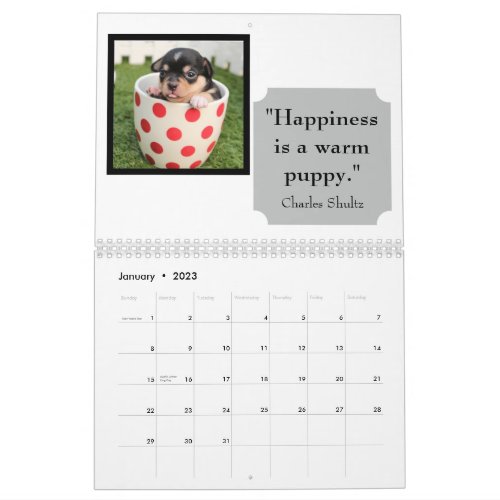 Dog Daze 12 months of canine photos  quotes Calendar