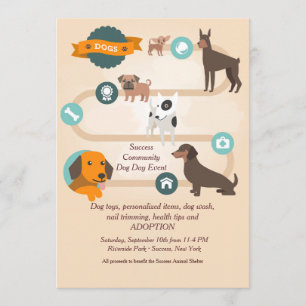 Dog Daze Adoption Invitation