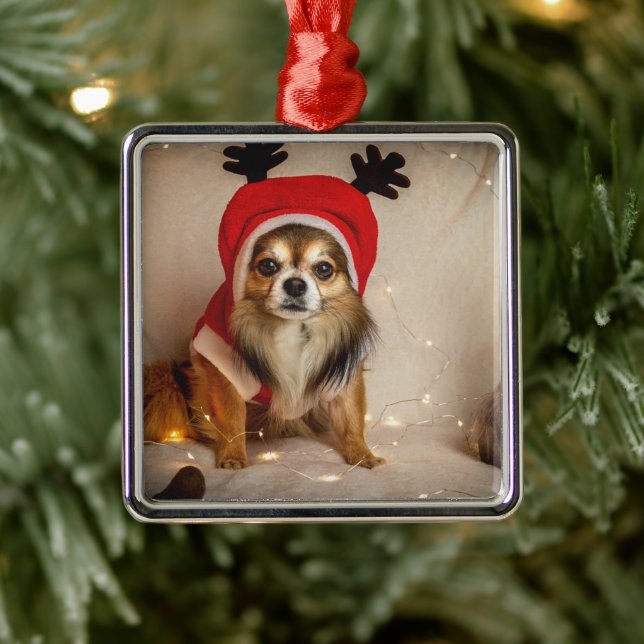 Dog Deer Metal Ornament (Tree)