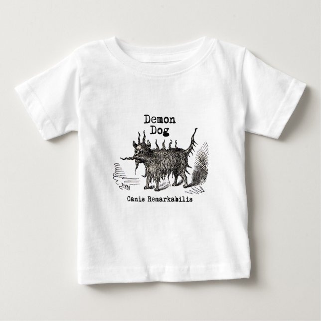 Dog Demon Vintage Funny Cute Baby T-Shirt (Front)