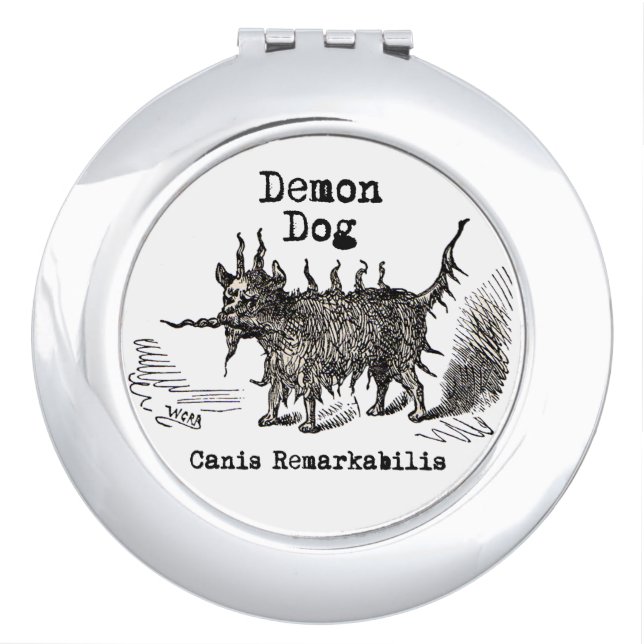 Dog Demon Vintage Funny Cute Compact Mirror (Front)