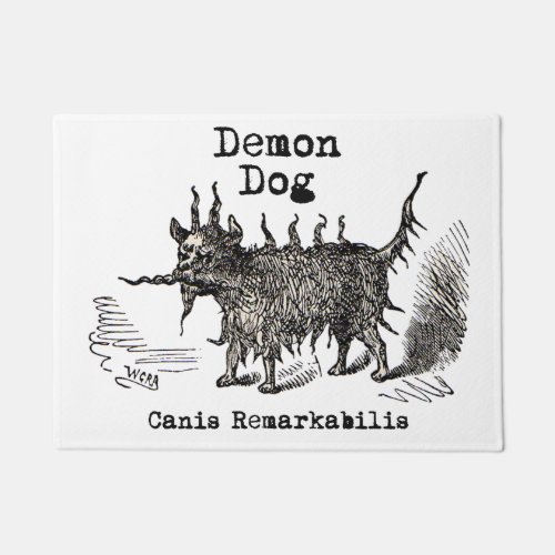 Dog Demon Vintage Funny Cute Doormat