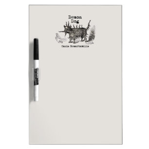 Dog Demon Vintage Funny Cute Dry-Erase Board