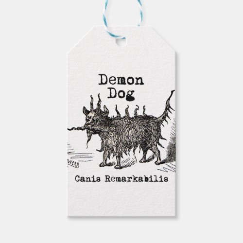 Dog Demon Vintage Funny Cute Gift Tags