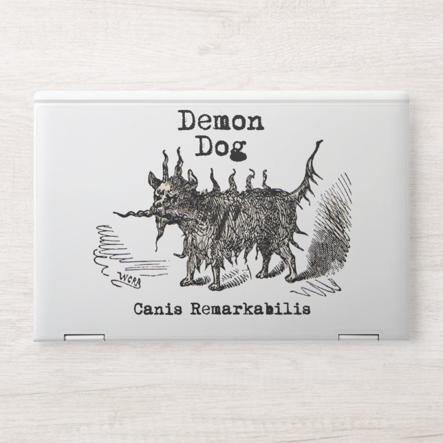 Dog Demon Vintage Funny Cute HP Laptop Skin (Front)