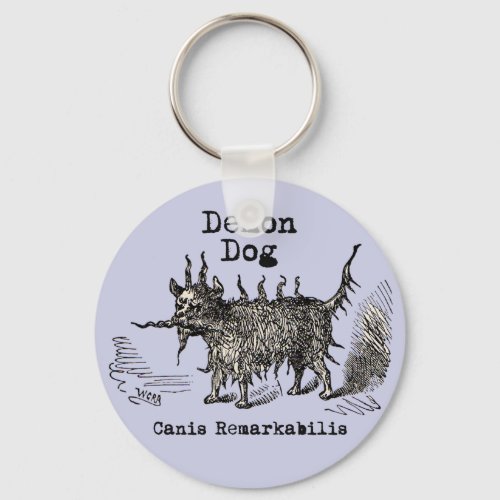 Dog Demon Vintage Funny Cute Keychain