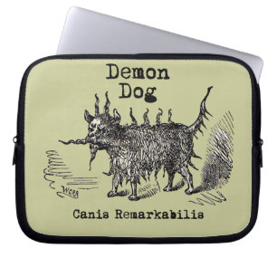 Dog Demon Vintage Funny Cute Laptop Sleeve