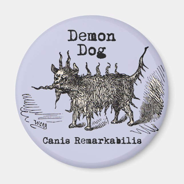 Dog Demon Vintage Funny Cute Magnet (Front)