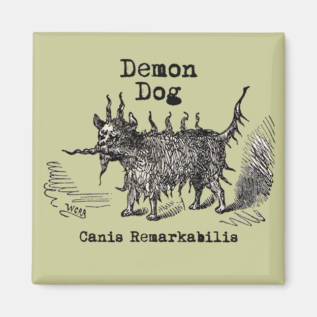 Dog Demon Vintage Funny Cute Magnet (Front)
