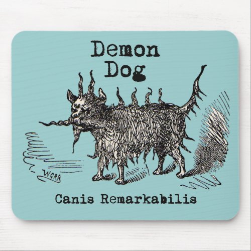 Dog Demon Vintage Funny Cute Mouse Pad