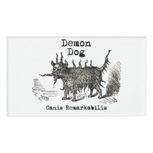 Dog Demon Vintage Funny Cute Name Tag