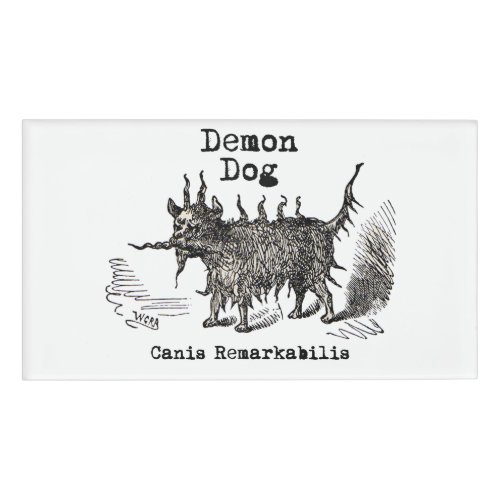 Dog Demon Vintage Funny Cute Name Tag