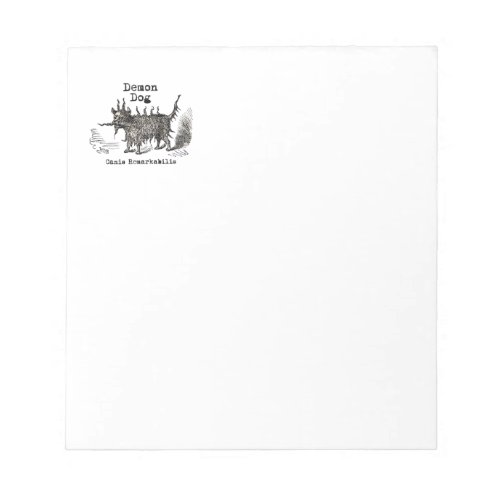 Dog Demon Vintage Funny Cute Notepad