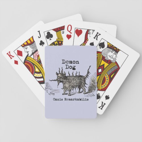 Dog Demon Vintage Funny Cute Poker Cards