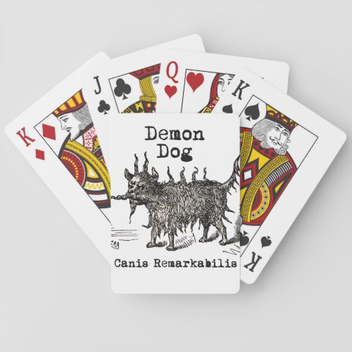 Dog Demon Vintage Funny Cute Poker Cards