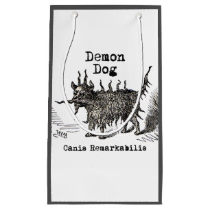 Dog Demon Vintage Funny Cute Small Gift Bag