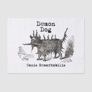 Dog Demon Vintage Funny Cute Tissue Paper